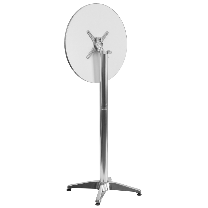 Flash Furniture Stainless Steel Top Round Folding Bar Table