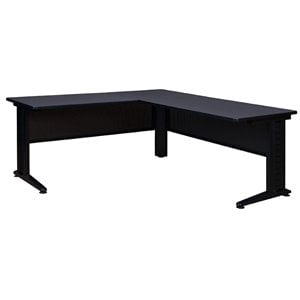 Regency Fusion 66&quot L Shaped Computer Desk with 48&quot Return in Gray