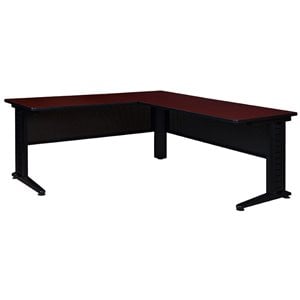 Regency Fusion 66&quot L Shaped Computer Desk with 48&quot Return in Mahogany