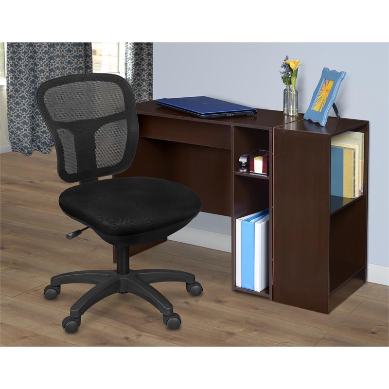 Regency Harrison Armless Swivel Chair- Black