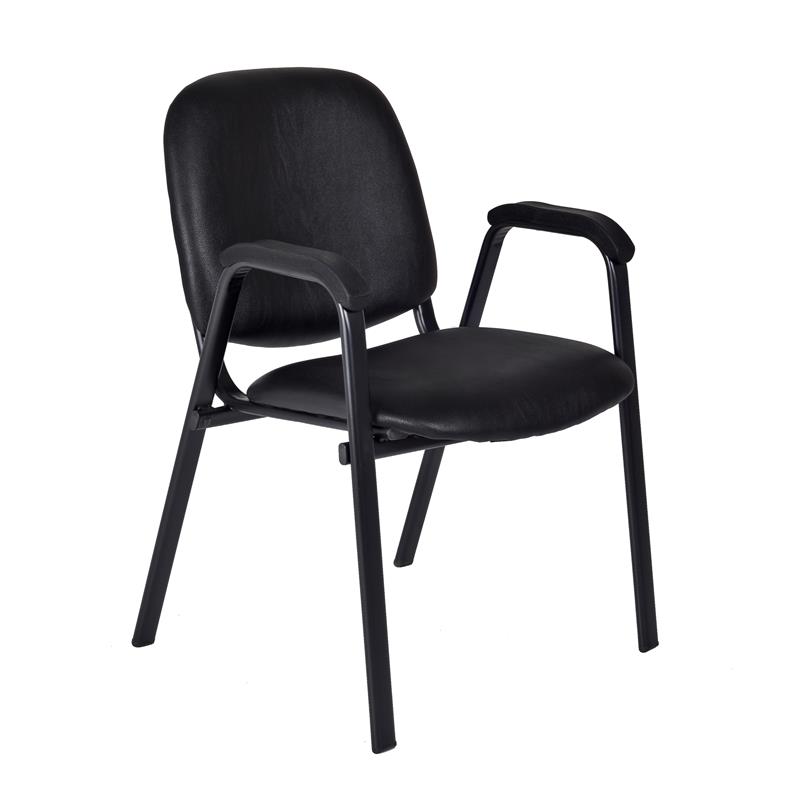 Ace Vinyl Stack Chair (18 pack)- Black