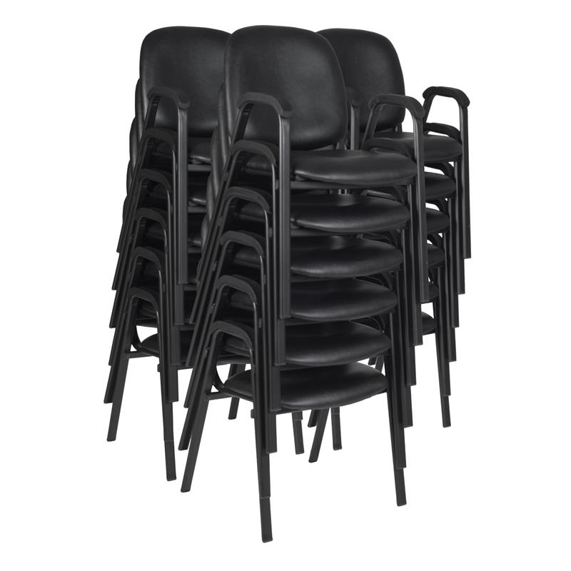 Ace Vinyl Stack Chair (18 pack)- Black