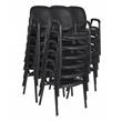 Ace Vinyl Stack Chair (18 pack)- Black