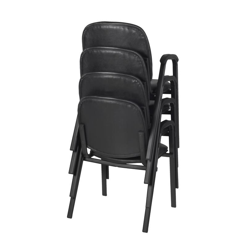 Ace Vinyl Stack Chair (4 pack)- Black
