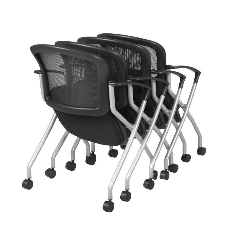Regency Cadence Nesting Chair (4 pack)- Black