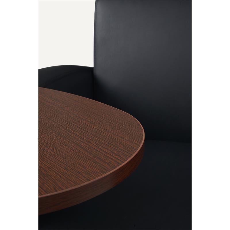 Supernova Tablet Arm Loveseat- Black/Java