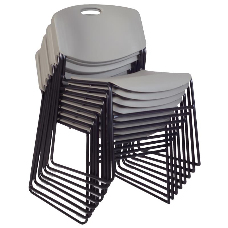 Zeng Stack Chair (8 pack)- Gray