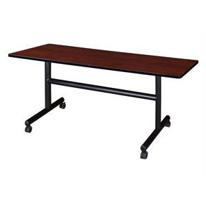 Regency Kobe 60&quot x 30&quot Flip Top Mobile Training Table- Cherry