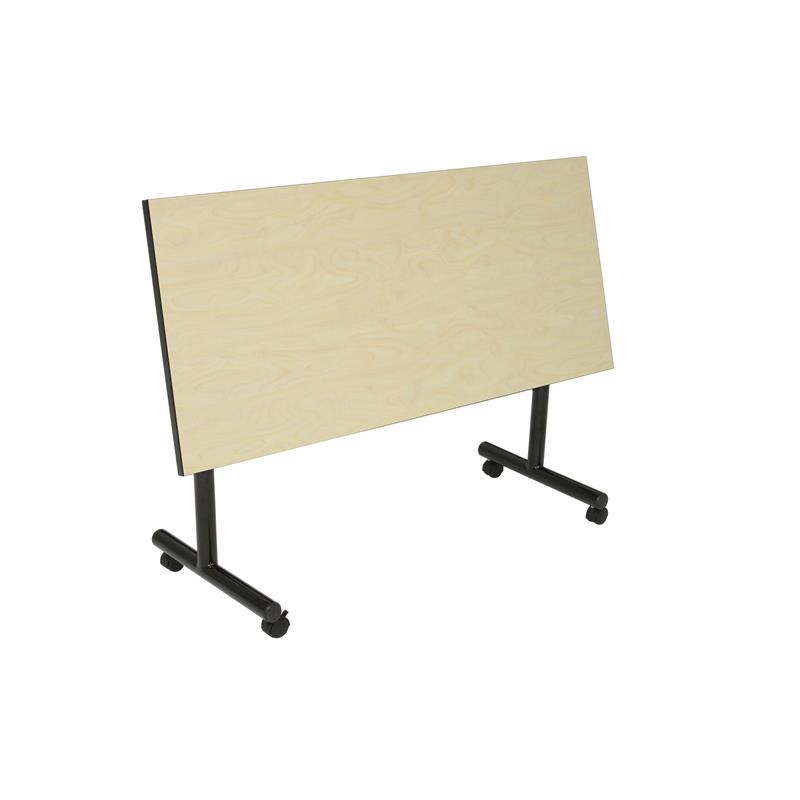 Regency Kobe 48 inch Flip Top Mobile Training Table in  Maple