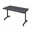 Regency 42 inch x 30 inch Kobe Mobile Training Table in Grey
