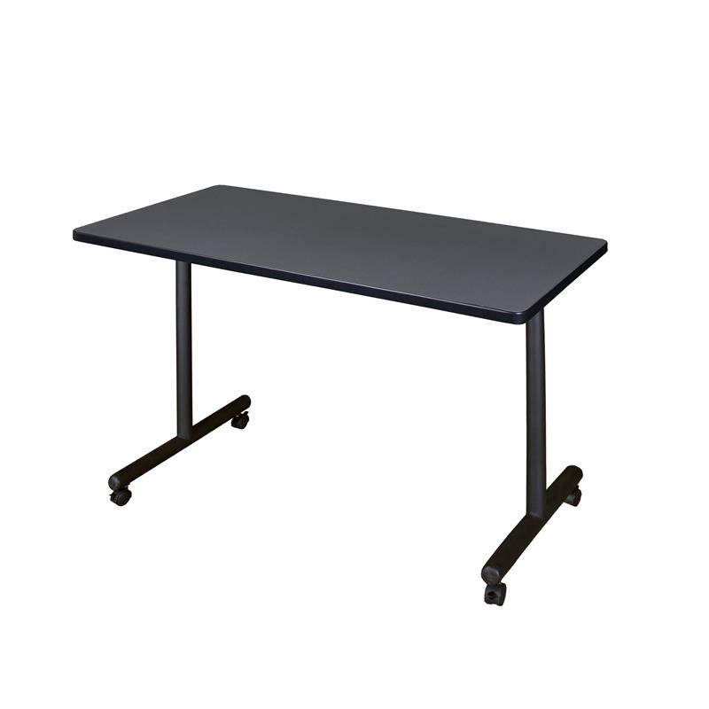 Regency Kobe 48 inch x 24 inch Mobile Training Table in Grey