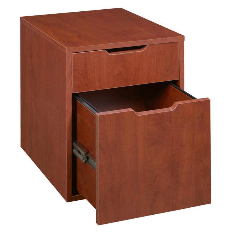 Niche Mod Freestanding Box File Pedestal with no Tools Assembly- Cherry