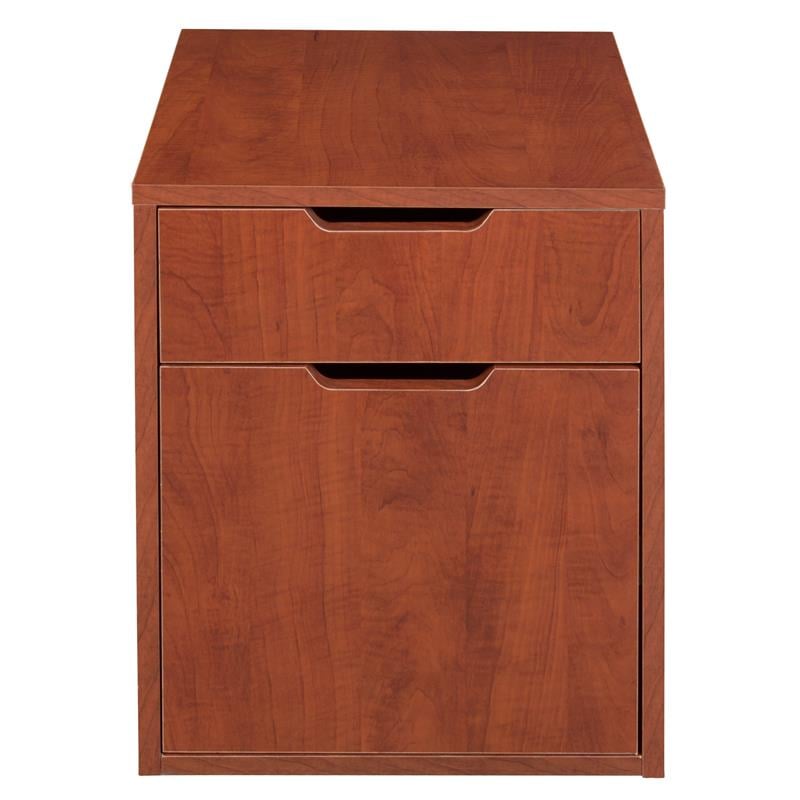 Niche Mod Freestanding Box File Pedestal with no Tools Assembly- Cherry