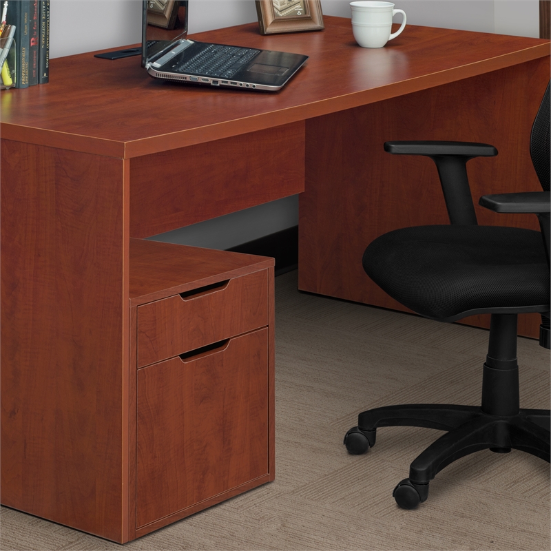 Niche Mod Freestanding Box File Pedestal with no Tools Assembly- Cherry