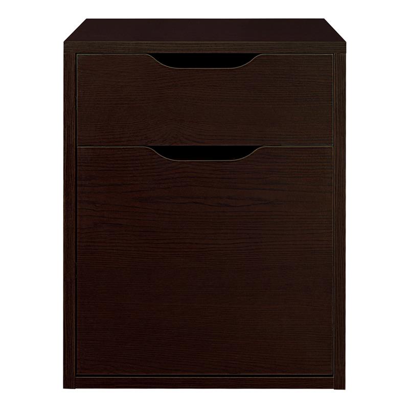 Niche Mod Freestanding Box File Pedestal with no Tools Assembly- Truffle