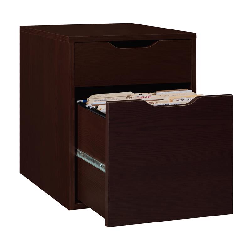 Niche Mod Freestanding Box File Pedestal with no Tools Assembly- Truffle