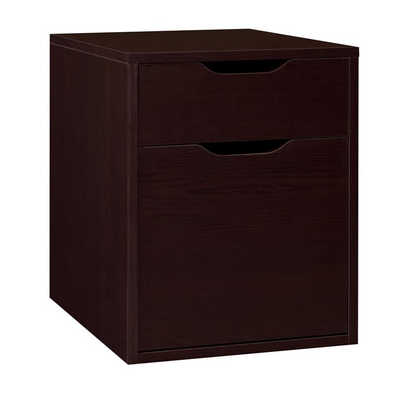 Niche Mod Freestanding Box File Pedestal with no Tools Assembly- Truffle