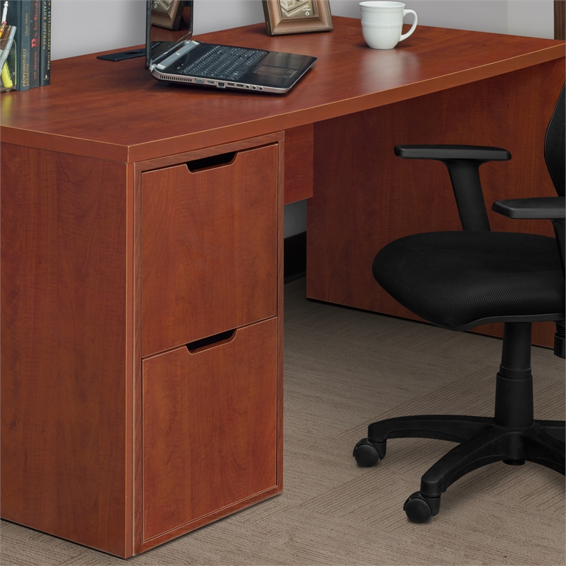 Niche Mod Freestanding File File Pedestal - Cherry with Wooden Finish