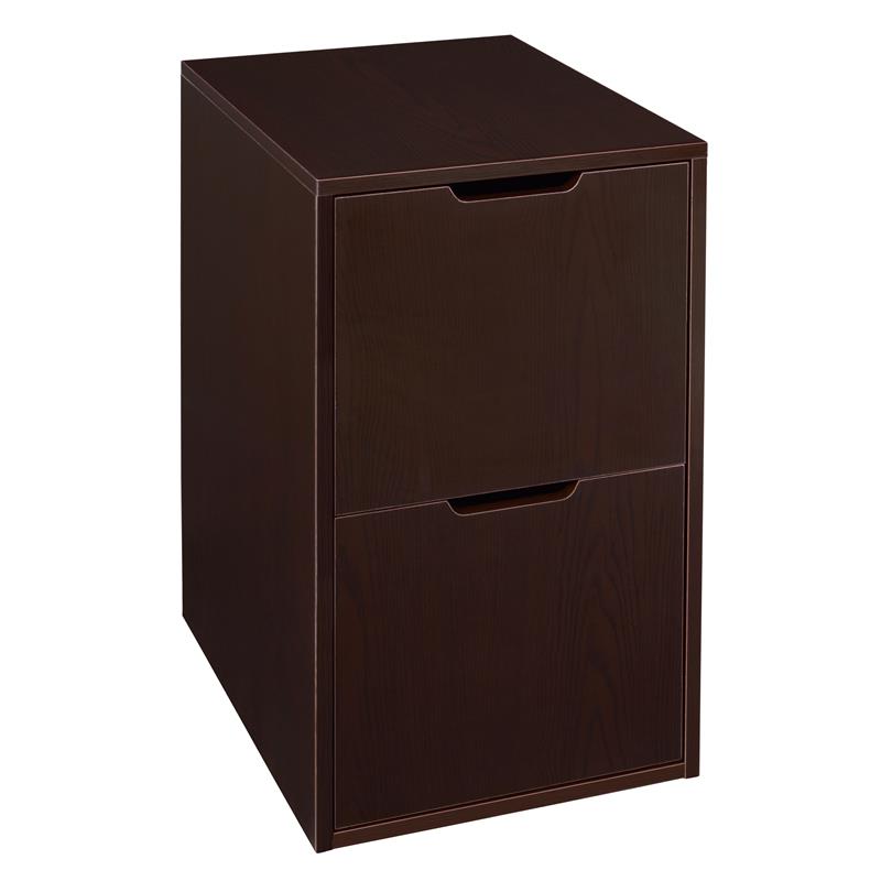 Niche Mod Freestanding File File Pedestal - Truffle/Espresso