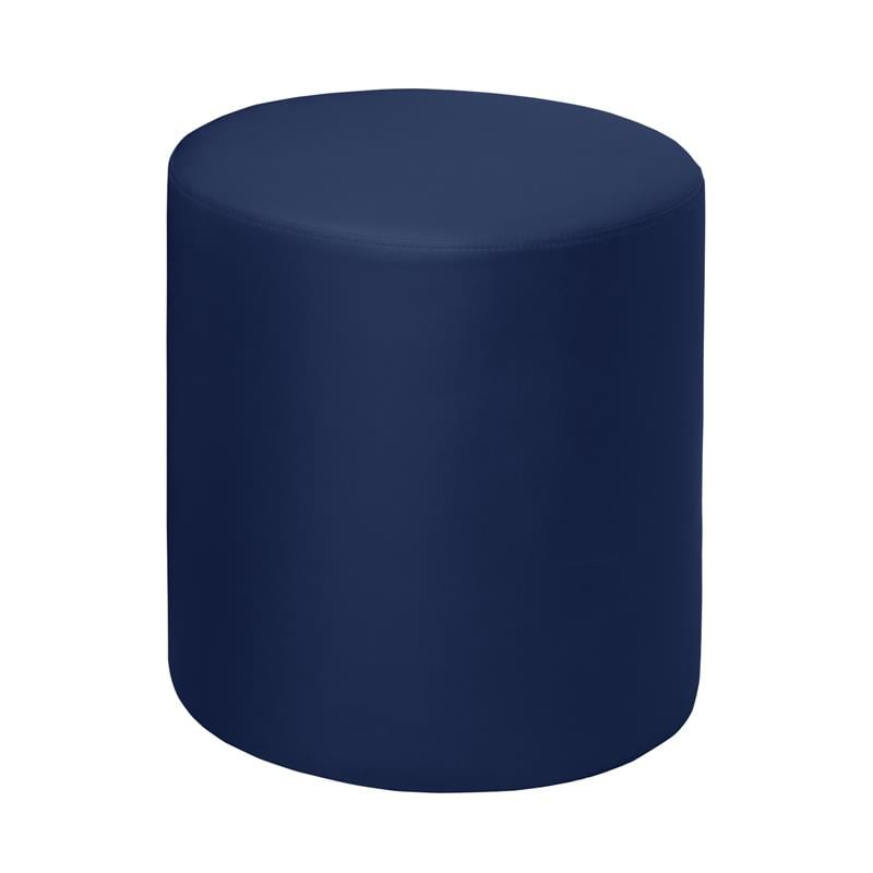 Logan Round Ottoman- Naval Blue
