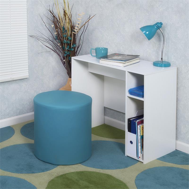 Regency Logan Round Ottoman- Peacock Teal