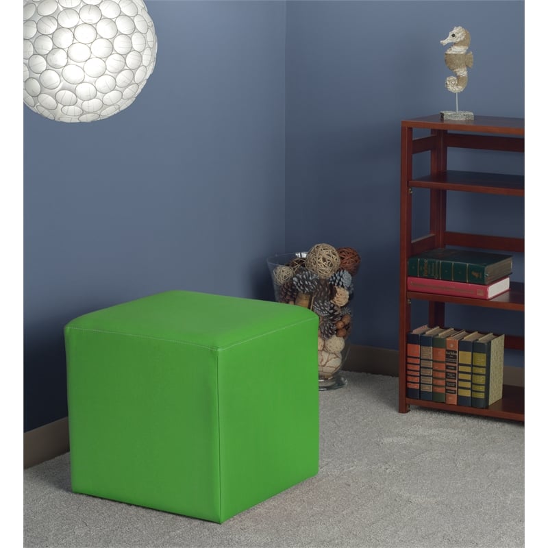 Jean Square Ottoman- Envy Green