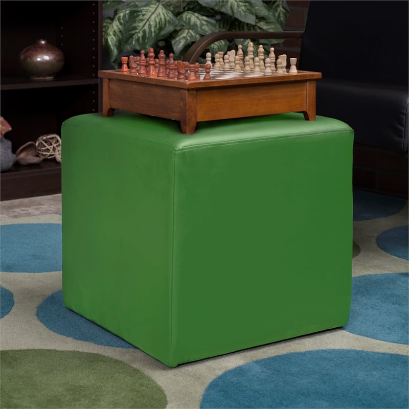 Jean Square Ottoman- Envy Green