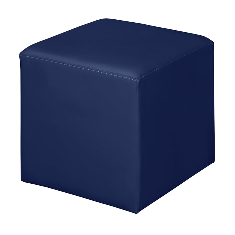 Regency Jean Square Ottoman in Naval Blue
