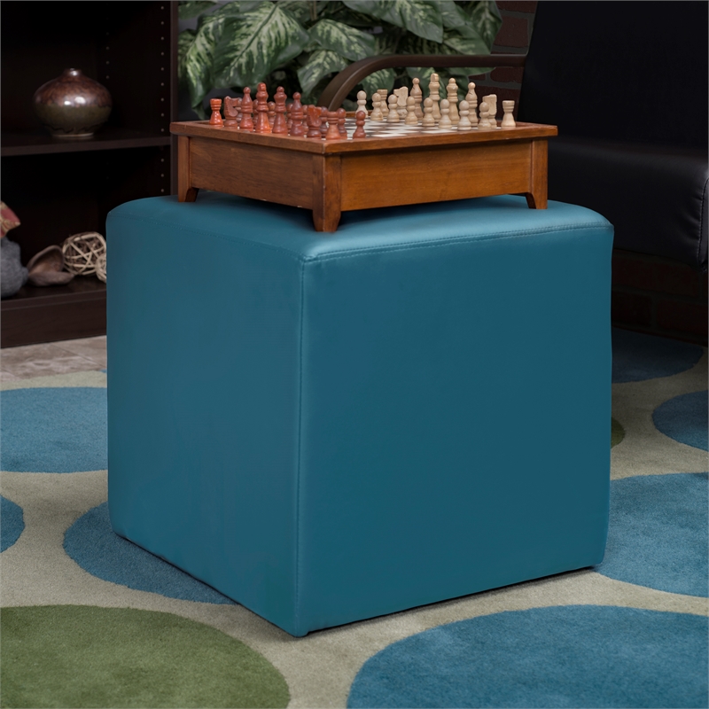 Regency Jean Square Ottoman- Peacock Teal