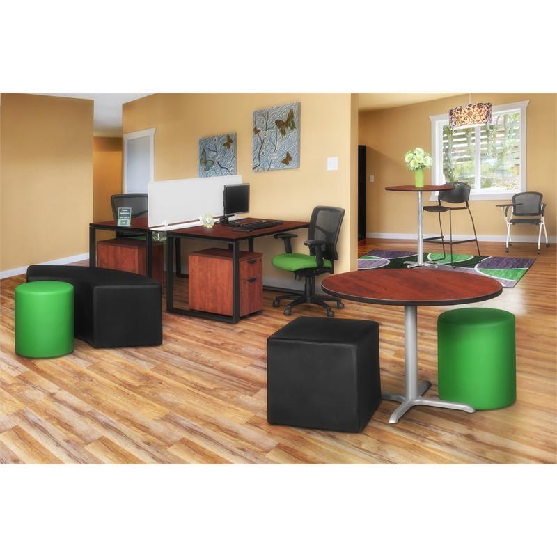Aurora Curved Ottoman- Black