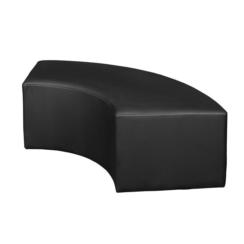 Aurora Curved Ottoman- Black
