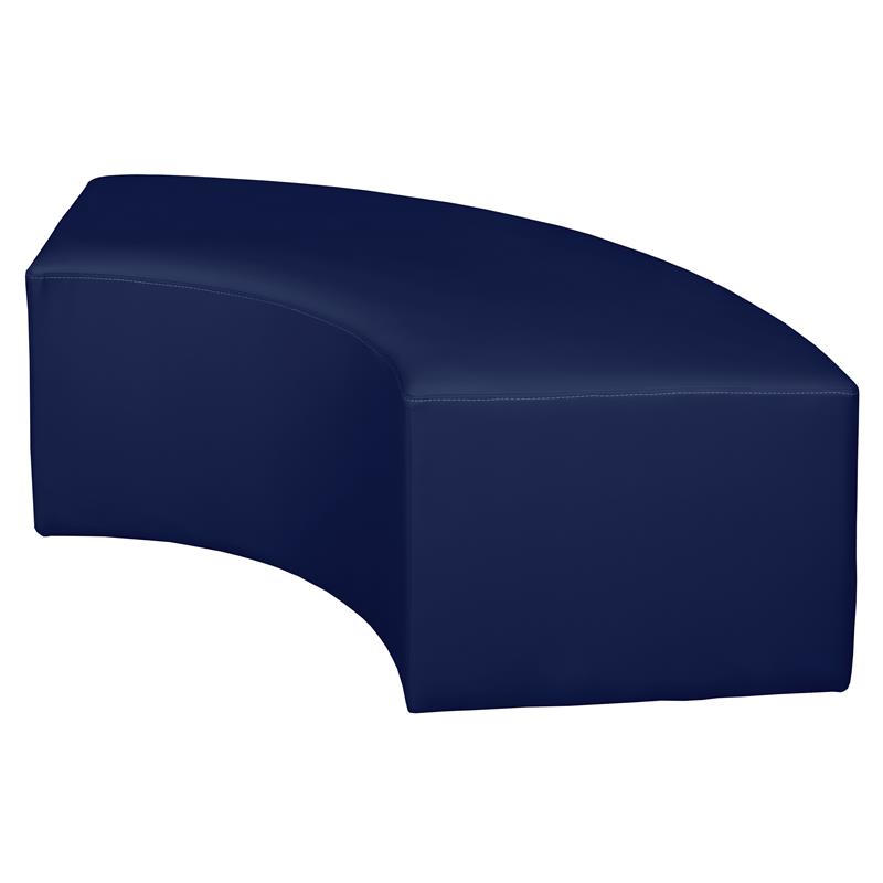 Aurora Curved Ottoman- Naval Blue