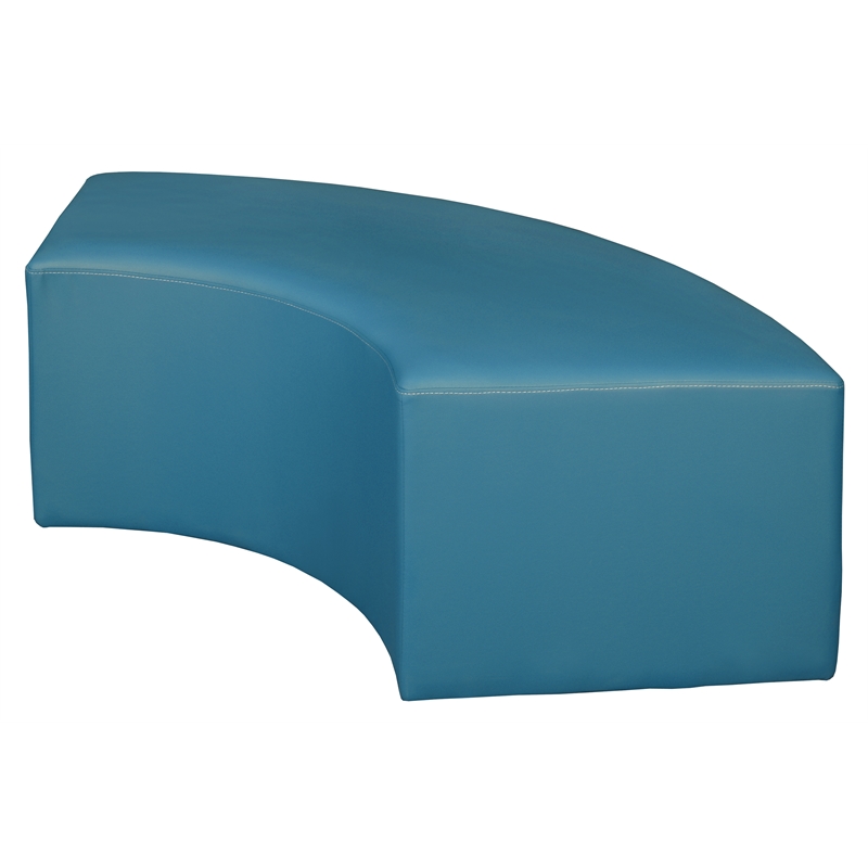 Aurora Curved Ottoman- Peacock Teal