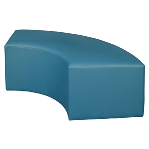 Aurora Curved Ottoman- Peacock Teal