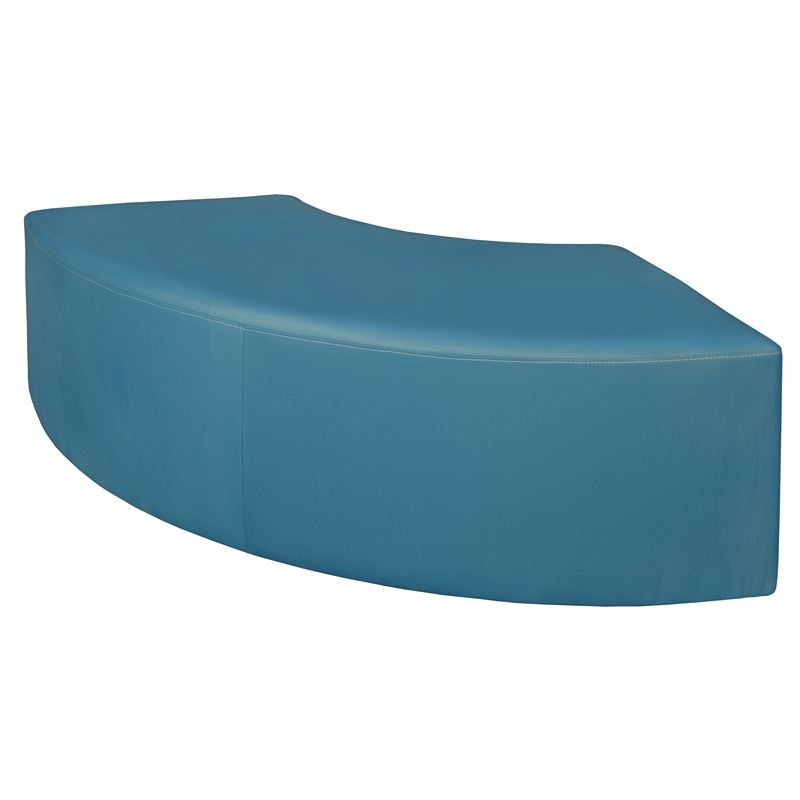 Aurora Curved Ottoman- Peacock Teal
