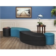 Aurora Curved Ottoman- Peacock Teal