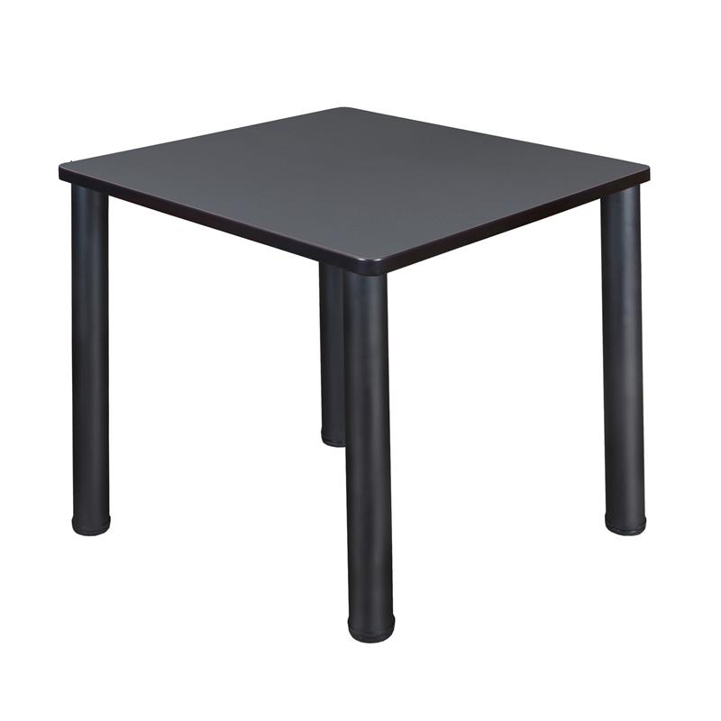 Kee 30in. Square Breakroom Table- Grey/ Black