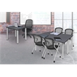 Kee 30in. Square Breakroom Table- Grey/ Chrome