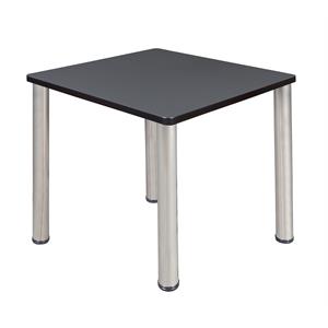 Kee 30in. Square Breakroom Table- Grey/ Chrome