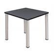 Kee 30in. Square Breakroom Table- Grey/ Chrome