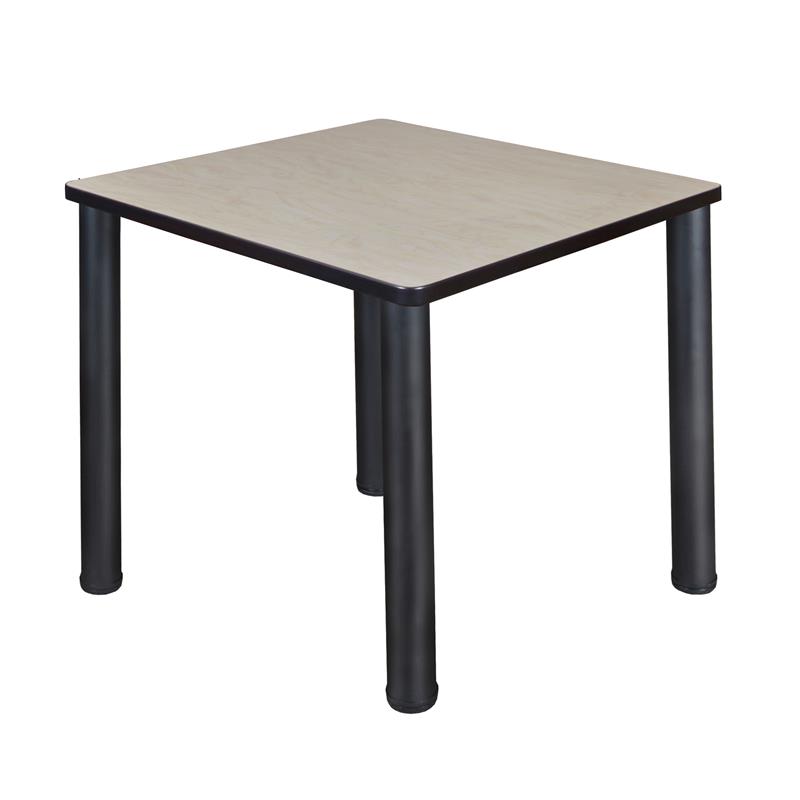 Kee 30in. Square Breakroom Table- Maple/ Black