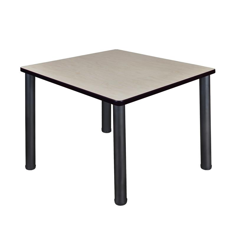 Kee 42in. Square Breakroom Table- Maple/ Black