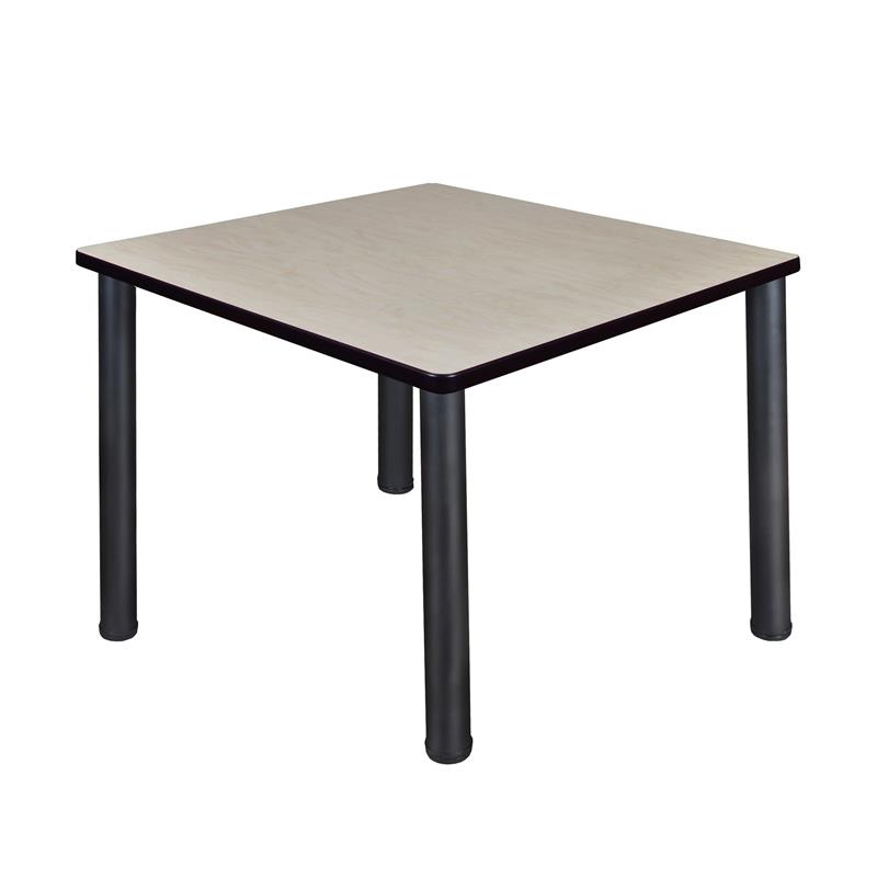 Kee 36in. Square Breakroom Table- Maple/ Black