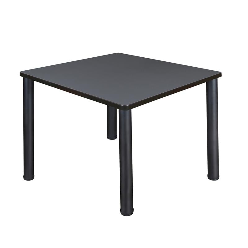 Kee 36in. Square Breakroom Table- Grey/ Black