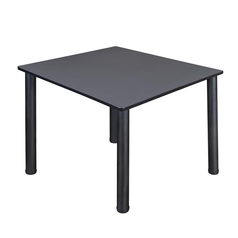 Kee 48in. Square Breakroom Table- Grey/ Black