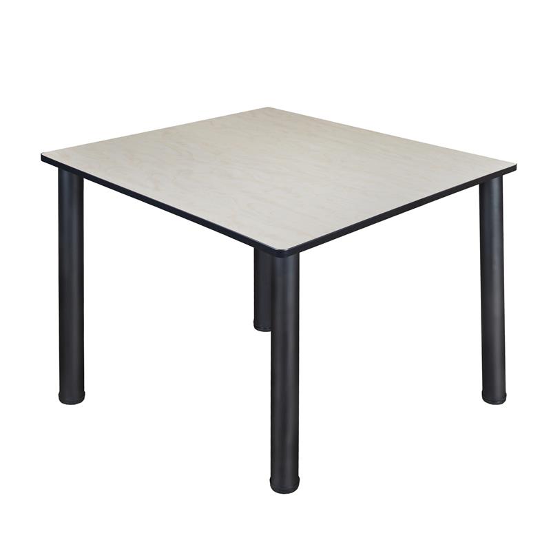Kee 48in. Square Breakroom Table- Maple/ Black