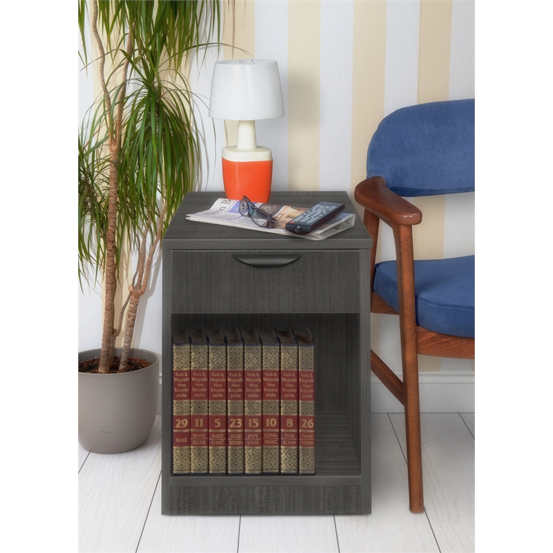 Legacy Wood Fax/Printer Stand in Ash Grey