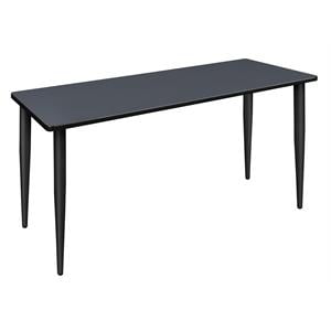 72&quot x 24&quot Kahlo Tapered Leg Table- Grey/ Black