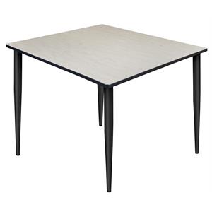 Kahlo 48&quot Square Tapered Leg Table- Maple/ Black