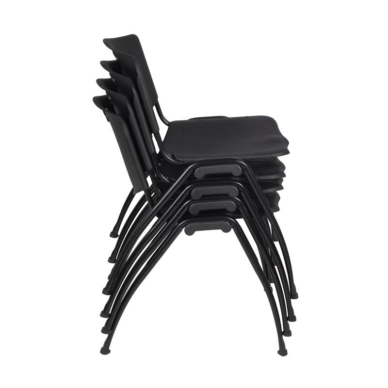 M' Stack Chair (4 pack) in Black